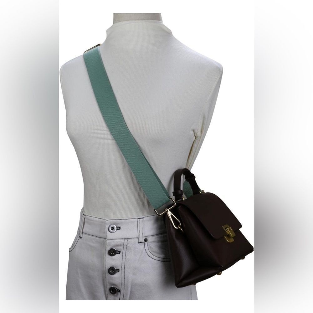 Wide Purse Strap Replacement Crossbody Shoulder Bag Adjustable Green - Picture 2 of 4